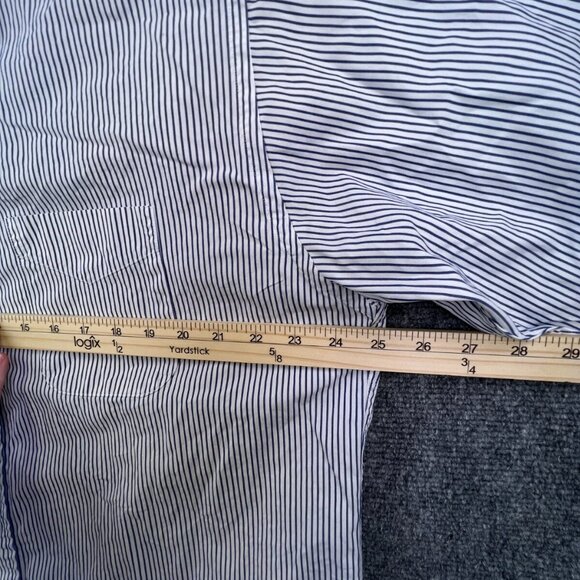 Gitman Bros Button Up Shirt Blue White Striped Fashion Post Louisville 17 35 - Picture 5 of 12
